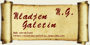 Mlađen Galetin vizit kartica